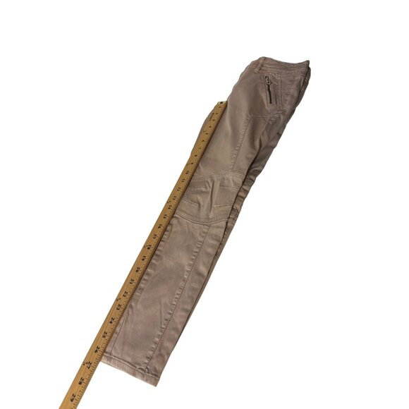 American Eagle Outfitters Slim Fit Beige Jeggings Pants Zippered Pockets Size 4 - Picture 5 of 9